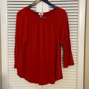 Red Orange Top - perfect for Fall!!
